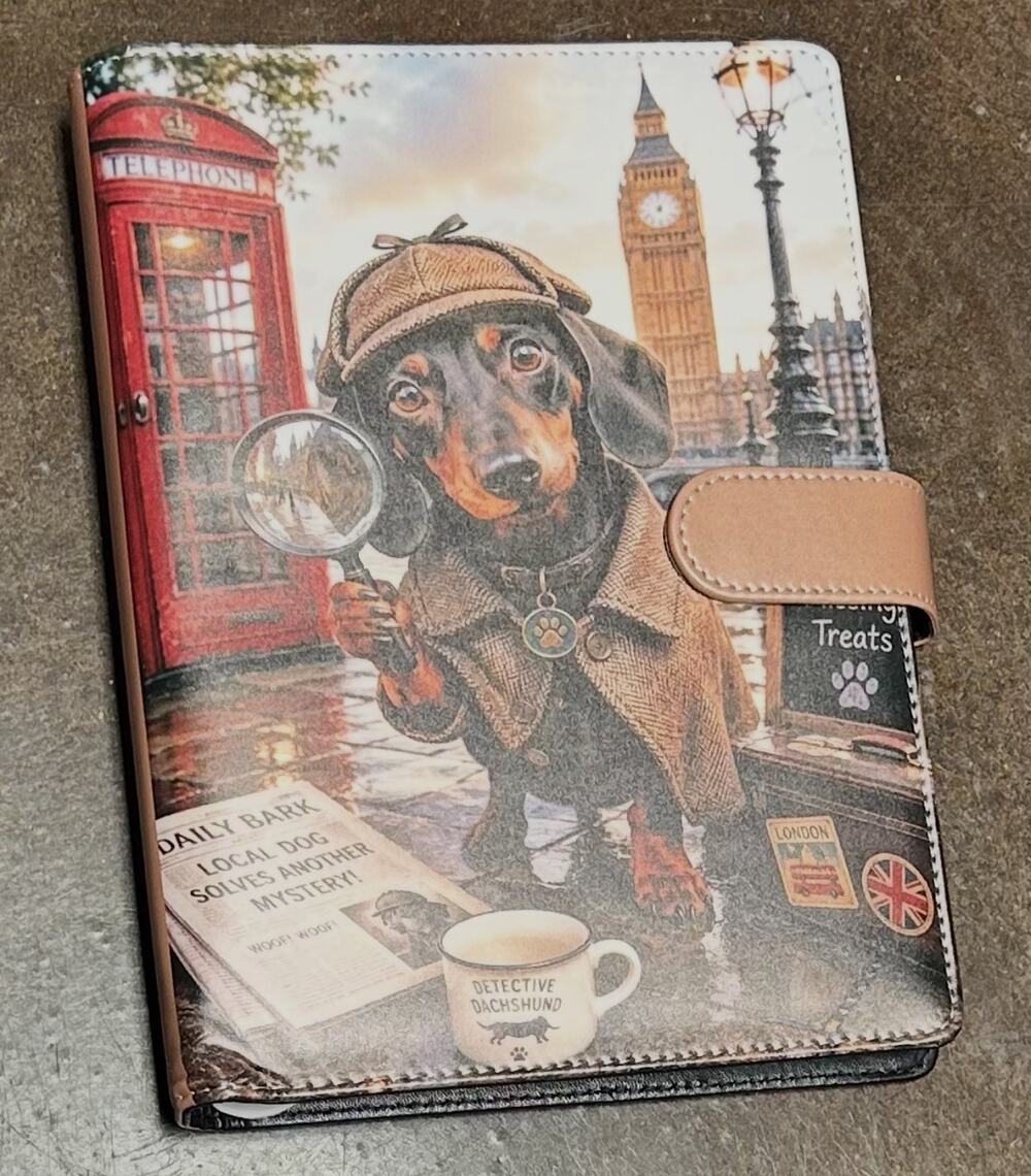 Dachshund Doxie Weiner Dog A5 Binder w/ paper